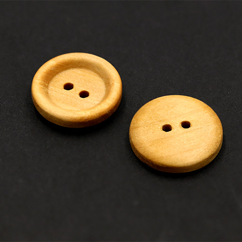 20663 Sullivans 18mm Round Wooden Button With Two Holes - 34 In A Tube