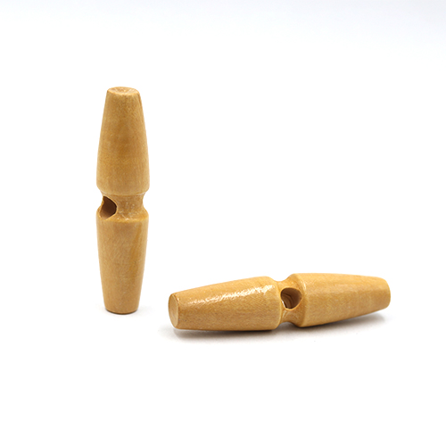 20682 Sullivans 60mm Wooden Toogle Button With Two Holes - Light Wood - 9 In A Tube