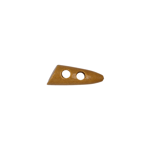 20689 Sullivans 30mm Wooden Toogle Button With Two Holes With Point - Tan Wood - 20 In A Tube