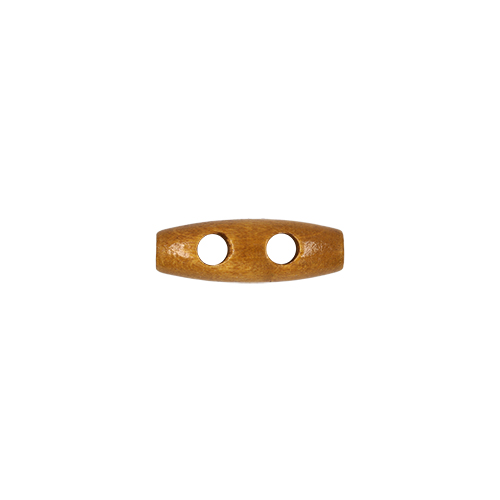 20693 Sullivans 30mm Wooden Toogle Button With Two Holes With Two Holes - Tan Wood - 20 In A Tube
