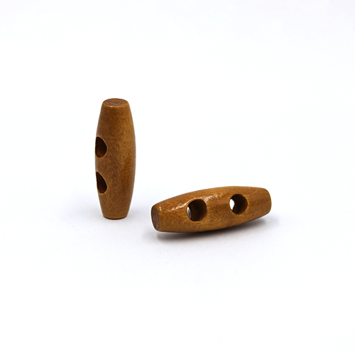 20693 Sullivans 30mm Wooden Toogle Button With Two Holes With Two Holes - Tan Wood - 20 In A Tube