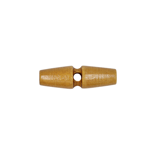 20696 Sullivans 40mm Wooden Toogle Button With Two Holes - Tan Wood - 16 In A Tube