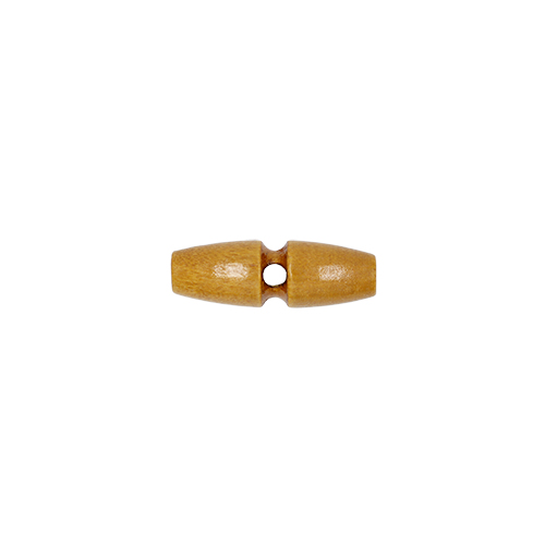 20697 Sullivans 30mm Wooden Toogle Button With Two Holes - Tan Wood - 20 In A Tube