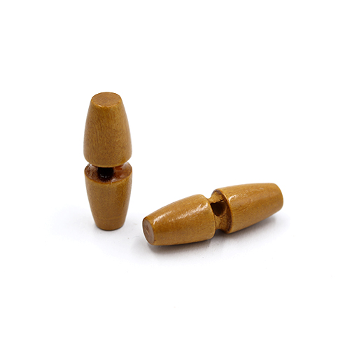 20697 Sullivans 30mm Wooden Toogle Button With Two Holes - Tan Wood - 20 In A Tube
