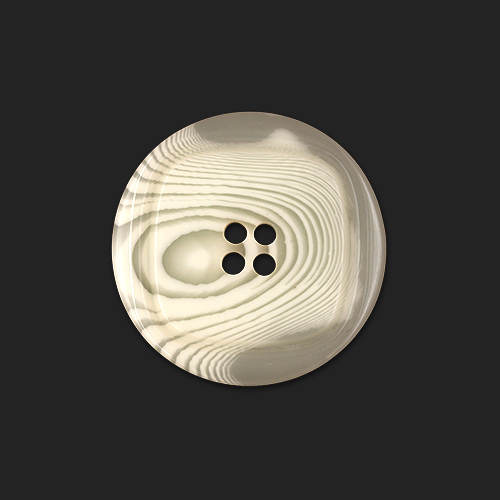 20713 Sullivans 44mm Round Plastic Button With Pattern - Bonelet - 32 In A Tube