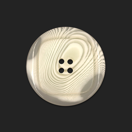 20720 Sullivans 50mm Round Plastic Button With Pattern - Bonelet - 32 In A Tube