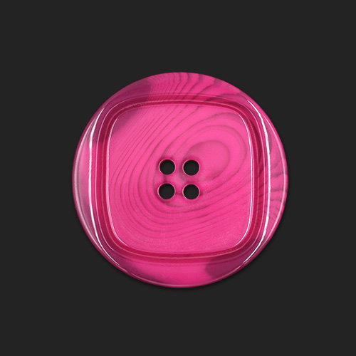 20721 Sullivans 50mm Round Plastic Button With Pattern - Bougainvillea - 32 In A Tube