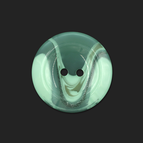 20729 Sullivans 44mm Round Plastic Button With Two Holes - Pattern Through Middle - Menthol - 32 In A Tube