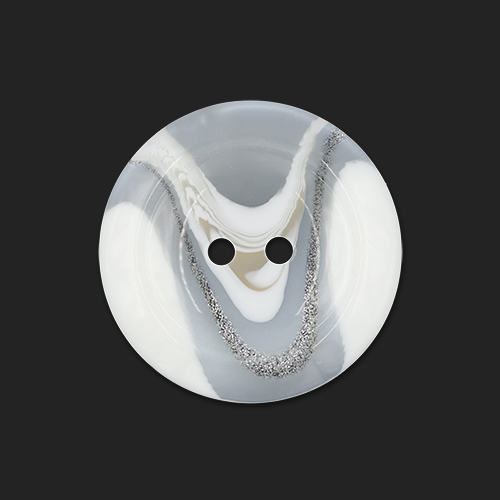 20735 Sullivans 50mm Round Plastic Button With Two Holes -pattern Through Middle - White Orchid - 32 In A 