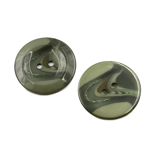 20741 Sullivans 50mm Round Plastic Button With Two Holes -pattern Through Middle - Lizard Brown - 32 In A 