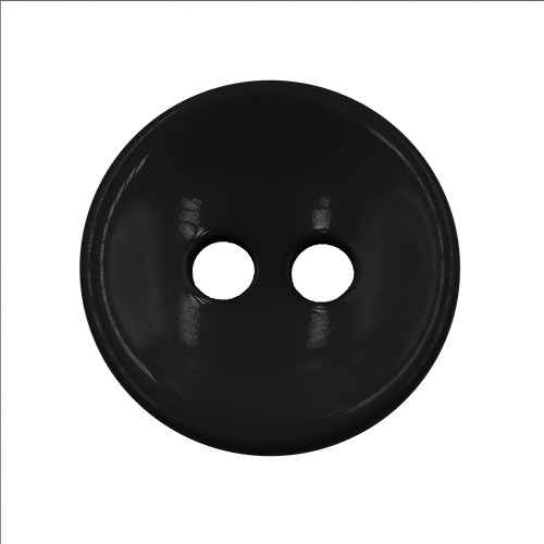20751 Sullivans 37mm Round Plastic Button With Two Holes - Black - 35 In A Tube 