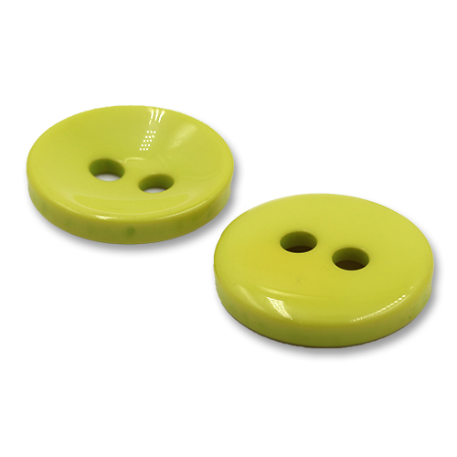 20753 Sullivans 37mm Round Plastic Button With Two Holes - Lime Firefly - 35 In A Tube 