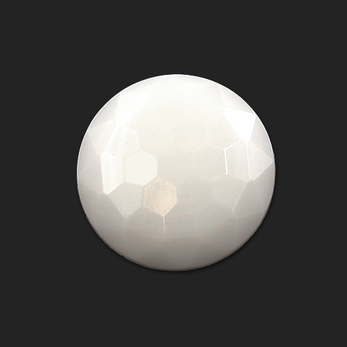 20759 Sullivans 30mm Round Plastic Shank Button - Diamond Cut - White Orchid - 25 In A Tube 