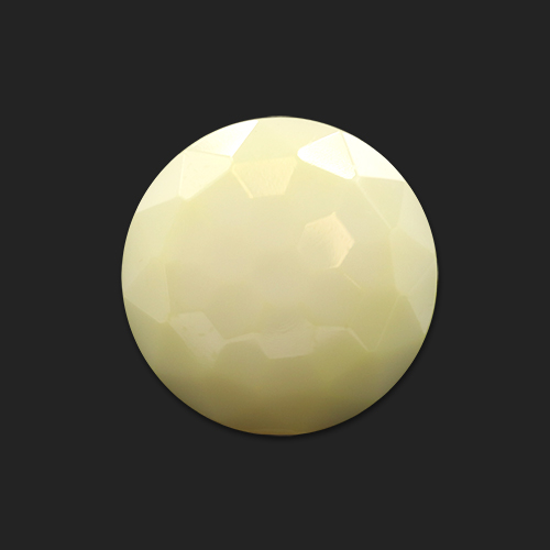 20760 Sullivans 30mm Round Plastic Shank Button - Diamond Cut - Cream Bonelet - 25 In A Tube 