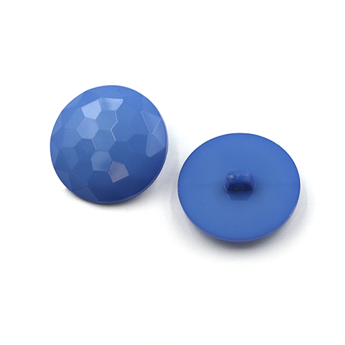 20763 Sullivans 30mm Round Plastic Shank Button - Diamond Cut - Infra Blue - 25 In A Tube 