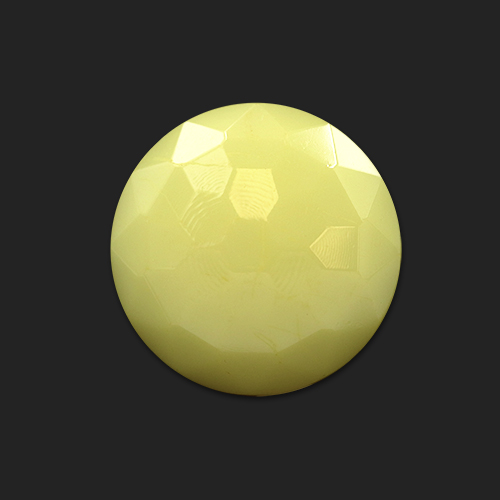 20764 Sullivans 30mm Round Plastic Shank Button - Diamond Cut - Citronella Yellow - 25 In A Tube 
