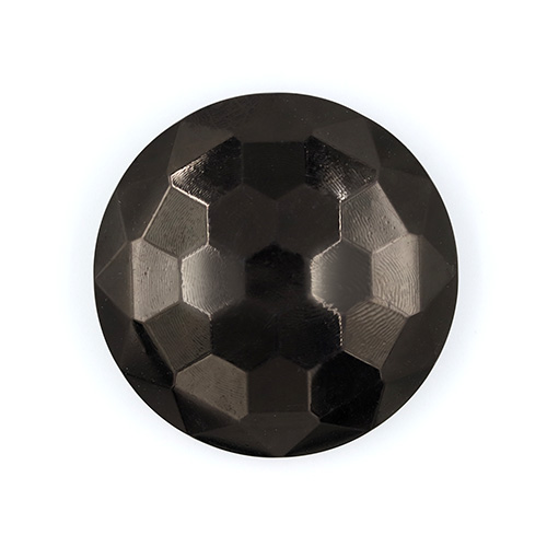 20768 Sullivans 46mm Round Plastic Shank Button - Diamond Cut - Black - 15 In A Tube 