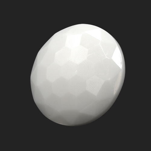 20769 Sullivans 46mm Round Plastic Shank Button - Diamond Cut - White Orchid - 15 In A Tube 