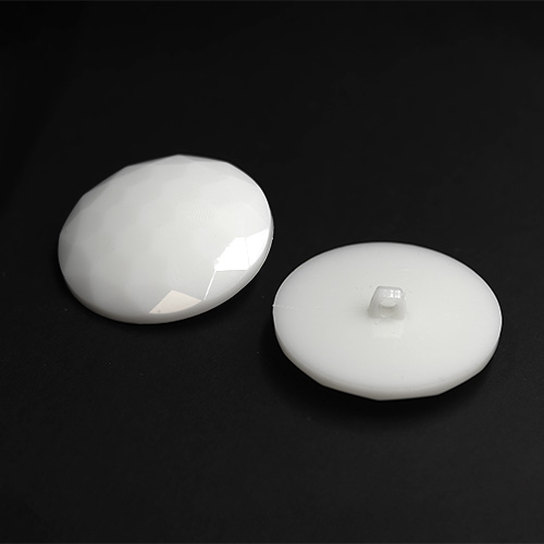 20769 Sullivans 46mm Round Plastic Shank Button - Diamond Cut - White Orchid - 15 In A Tube 