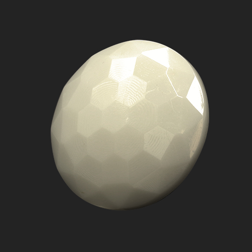 20770 Sullivans 46mm Round Plastic Shank Button - Diamond Cut - Cream Bonelet - 15 In A Tube 