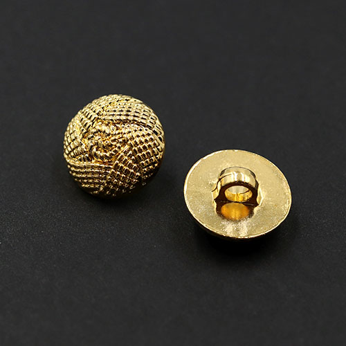 20861 Sullivans 15mm Round Plastic Shank Button - Gold With Fine Patterned Star - 26 In A Tube 