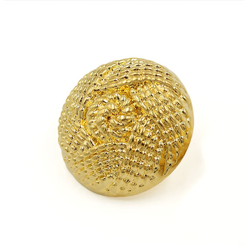 20862 Sullivans 20mm Round Plastic Shank Button - Gold With Fine Patterned Star - 19 In A Tube 