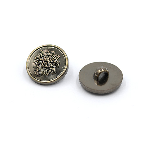 20866 Sullivans 15mm Round Plastic Shank Button With Crest - Bronze - 39 In A Tube 
