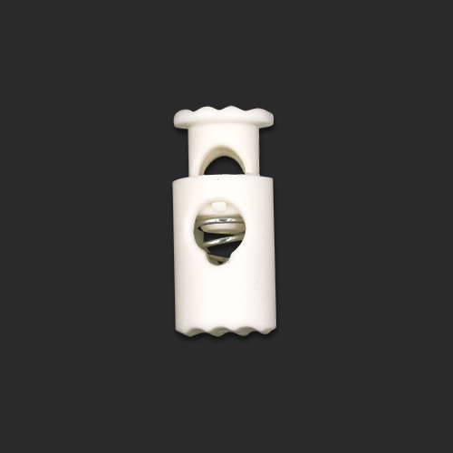 20912 Sullivans 25mm Plastic Cord Ends - White - 30 In A Tube