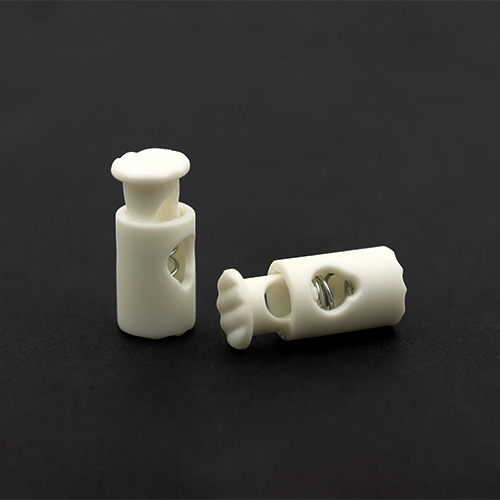 20912 Sullivans 25mm Plastic Cord Ends - White - 30 In A Tube