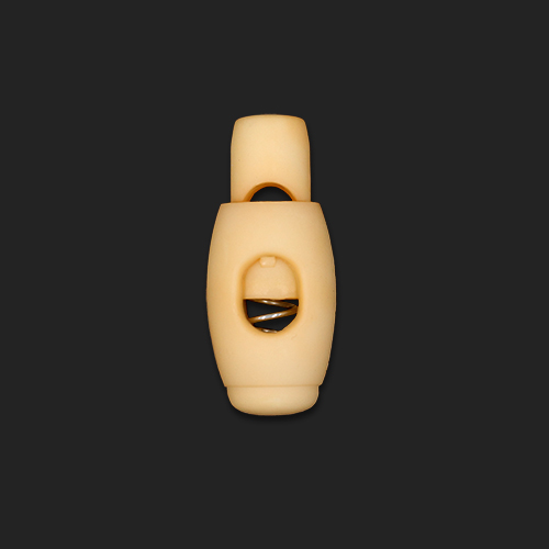 20931 Sullivans 32mm Plastic Cord Ends - Cream - 25 In A Tube