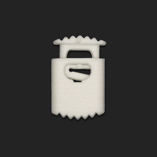 20952 Sullivans 25mm Plastic Cord Ends With Ridged Top - White - 34 In A Tube