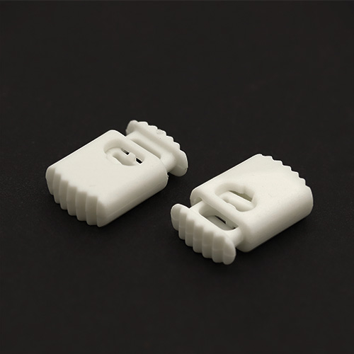 20952 Sullivans 25mm Plastic Cord Ends With Ridged Top - White - 34 In A Tube