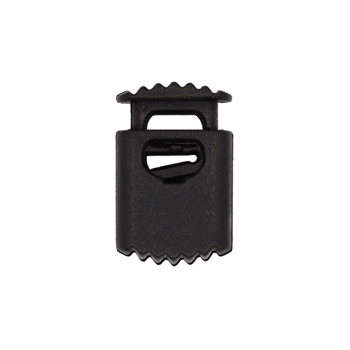 20953 Sullivans 25mm Plastic Cord Ends With Ridged Top - Black - 34 In A Tube