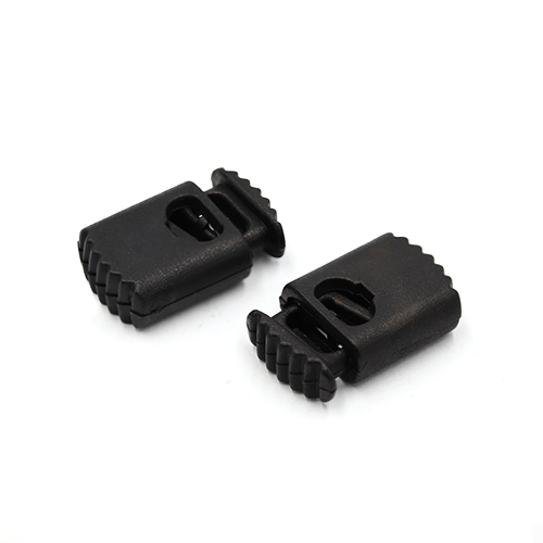 20953 Sullivans 25mm Plastic Cord Ends With Ridged Top - Black - 34 In A Tube