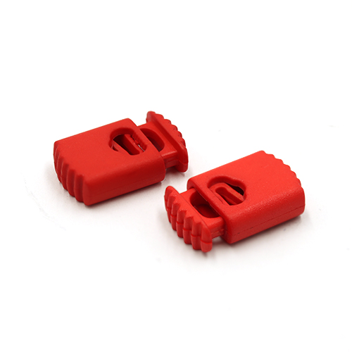 20954 Sullivans 25mm Plastic Cord Ends With Ridged Top - Red - 34 In A Tube