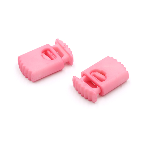 20957 Sullivans 25mm Plastic Cord Ends With Ridged Top - Pink - 34 In A Tube