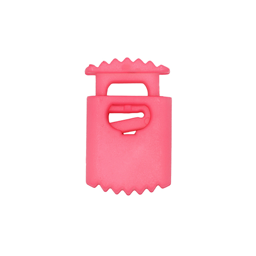 20958 Sullivans 25mm Plastic Cord Ends With Ridged Top - Hot Pink - 34 In A Tube