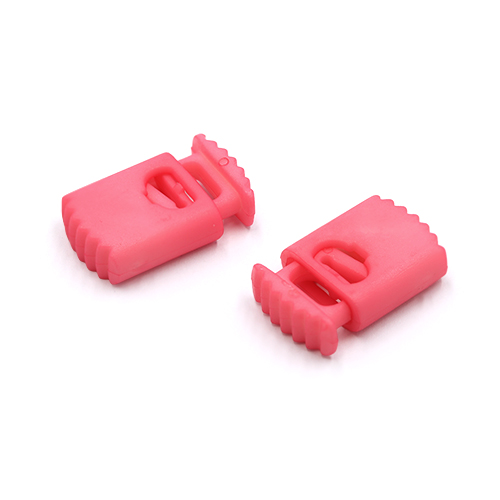 20958 Sullivans 25mm Plastic Cord Ends With Ridged Top - Hot Pink - 34 In A Tube