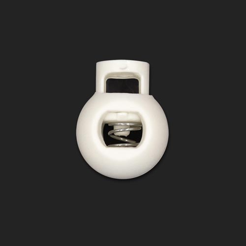 21020 Sullivans 22mm Plastic Cord Ends - White - Bag Of 100