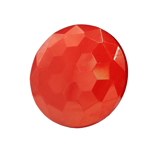 21136 Sullivans 46mm Round Plastic Shank Button - Diamond Cut - Red - 15 In A Tube 