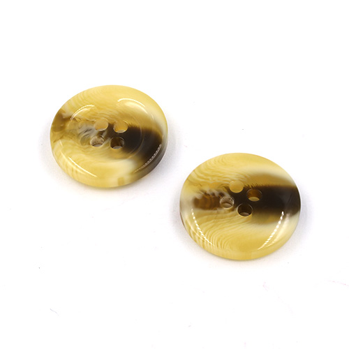 21150 Sullivans 20mm Round Plastic Button With Four Holes  - Raised Rim - Cream Two Tone - 42 In A Tube 
