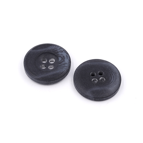 21165 Sullivans 20mm Round Plastic Button With Four Holes  - Raised Rim - Matt Navy Two Tone - 42 In A Tub
