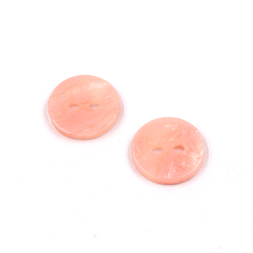 21201 Sullivans 12mm Round Pearlised Flat Plastic Button With Two Holes - Pink - 120 In A Tube 