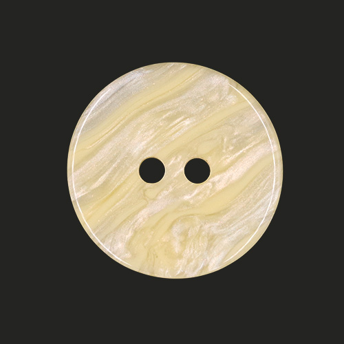 21212 Sullivans 20mm Round Pearlised Flat Plastic Button With Two Holes - Cream - 28 In A Tube 