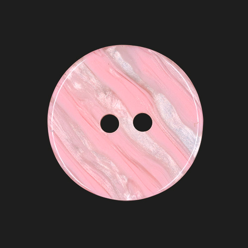 21213 Sullivans 20mm Round Pearlised Flat Plastic Button With Two Holes - Pink - 28 In A Tube 