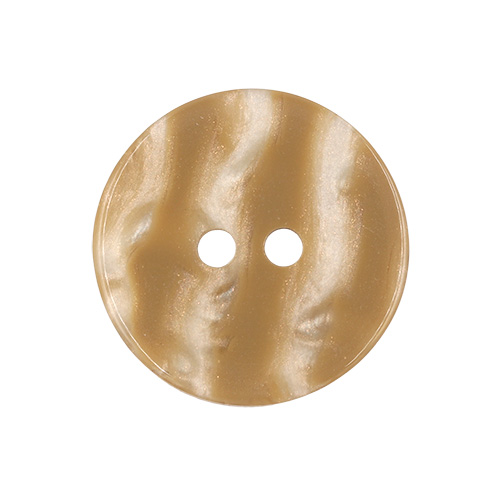 21214 Sullivans 20mm Round Pearlised Flat Plastic Button With Two Holes - Beige - 28 In A Tube 