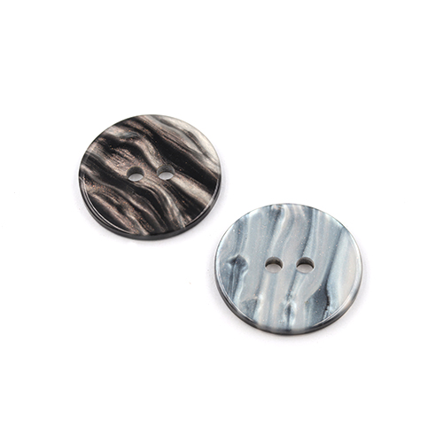 21215 Sullivans 20mm Round Pearlised Flat Plastic Button With Two Holes - Navy - 28 In A Tube 