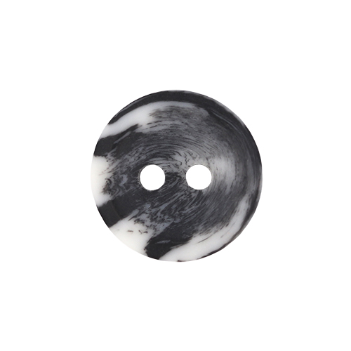 21218 Sullivans 12mm Round Plastic Button With Two Holes  - Dark Grey Two Tone - 127 In A Tube 