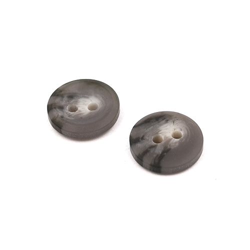 21219 Sullivans 12mm Round Plastic Button With Two Holes  - Light Grey Two Tone - 127 In A Tube 