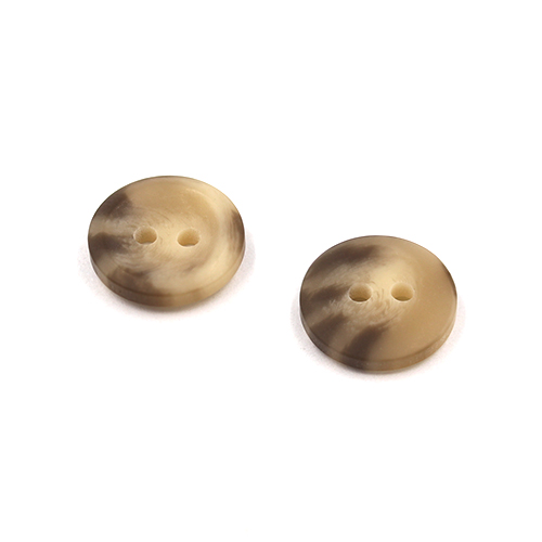 21220 Sullivans 12mm Round Plastic Button With Two Holes  - Fawn Two Tone - 127 In A Tube 